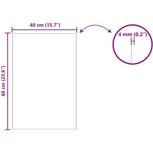  Zidno ogledalo 40 x 60 cm Staklo otporno na udarce Slike