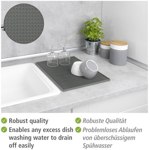Wenko Siva gumijasta odcejalna podloga 40x30 cm Maxi &amp;ndash; Slike