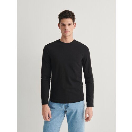 Reserved bluza z dolgimi rokavi slim fit - črna Cene