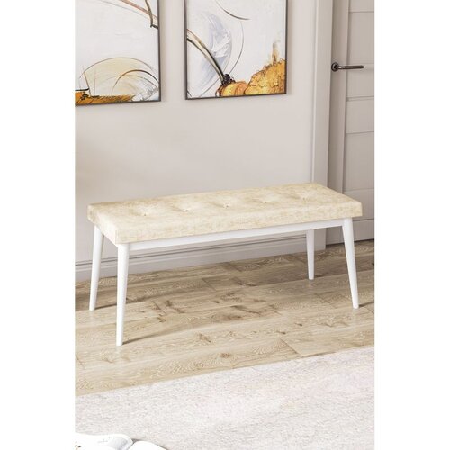 Hanah home klupa Pera Bench, 105 cm, krem / bela Cene