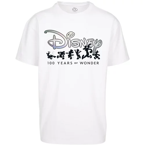 MT Upscale Majica 'Disney 100 Years of Wonder' črna / bela