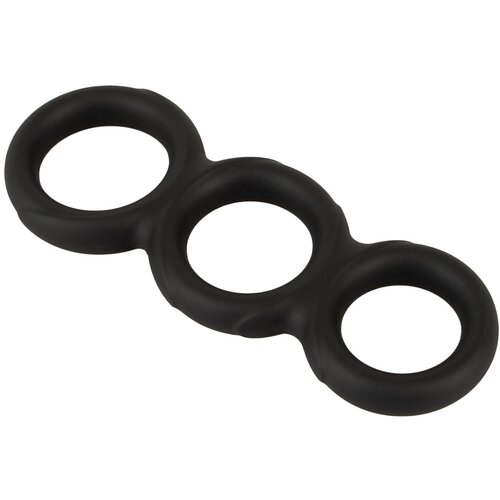 Erecto Liquid Silicone Triple Cock Ring Black Cene
