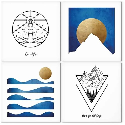  Slika - Sea or Mountains (4 Parts) 80x80 Akustična Cene