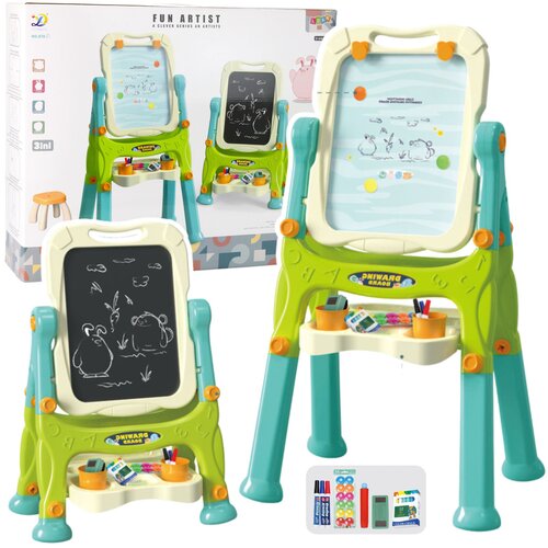  Double-sided Educational Board for Frames and Accessories Green 3-in-1 Slike