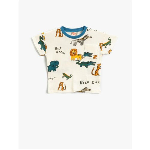 Koton Animal Printed Short Sleeve T-Shirt Cotton Slike