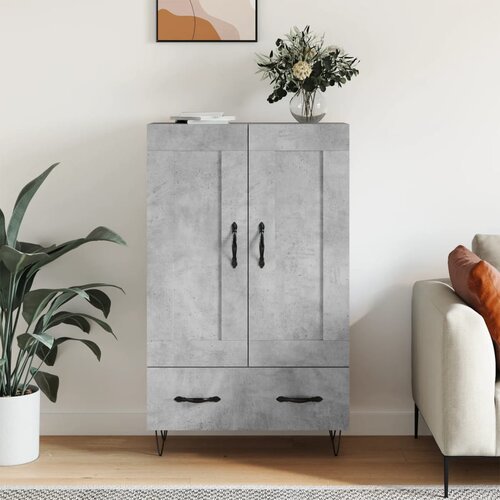  Visoka komoda boja betona 69,5 x 31 x 115 cm konstruirano drvo Cijene