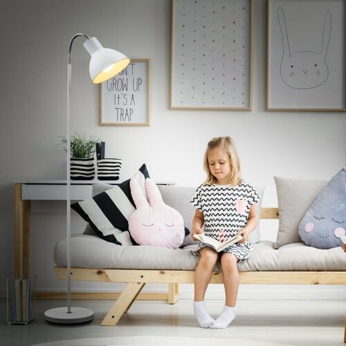  Stojeća lampa 1xE27/25W/230V bela Slike
