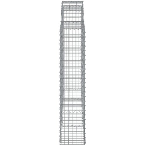  Lučne gabionske ko&amp;scaron;are 6 kom 200x30x40/60 cm pocinčano željezo Slike