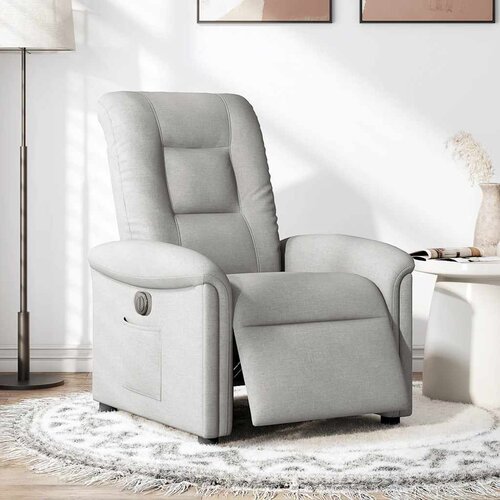 Maison Chic Električni naslanjač - Relax naslanjač sivo blago, (22062661) Slike