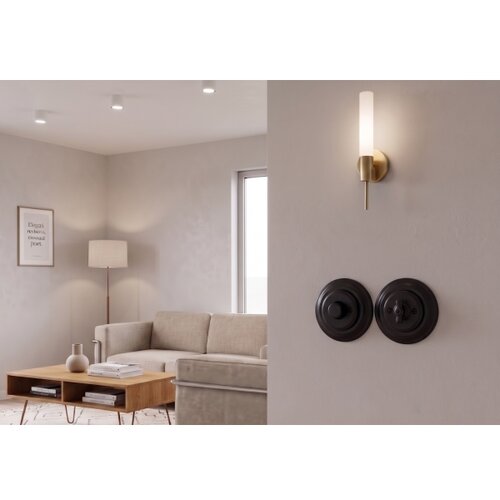  Bohemia-Design - Porcelanska retro okretna prigu&amp;scaron;iva sa ramom 250V/10A crna Slike
