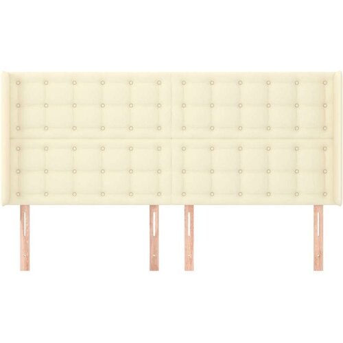  Uzglavlje s u&amp;scaron;ima krem 163x16x118/128 cm od umjetne kože - Krema 163 x 16 x 118/128 cm 1 Slike