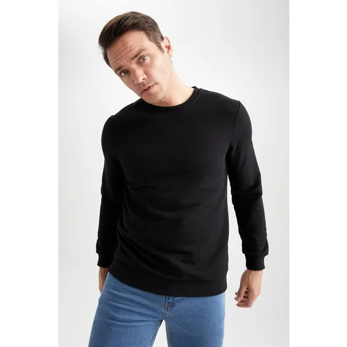 Defacto Regular Fit Crew Neck Basic Sweatshirt