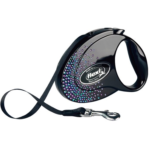 Flexi Glam Splash Mystic M traka 5 m crna Cene