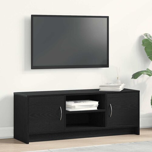 VidaXL TV omarica črni hrast 102x30x37,5 cm inženirski les Slike