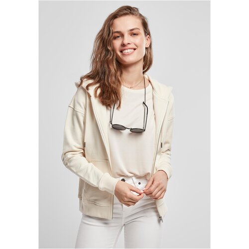 Urban Classics Women's Organic Terry Zipper Hooded Fabric White Sand Cijene