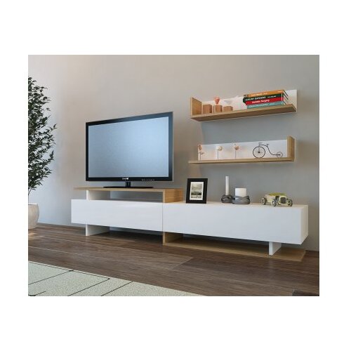 HANNAH HOME TV komoda Ayaz Hrast-Bijela Slike