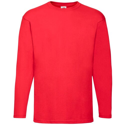 Fruit Of The Loom Valueweight Men&amp;#039;s Red Long Sleeve T-shirt Slike