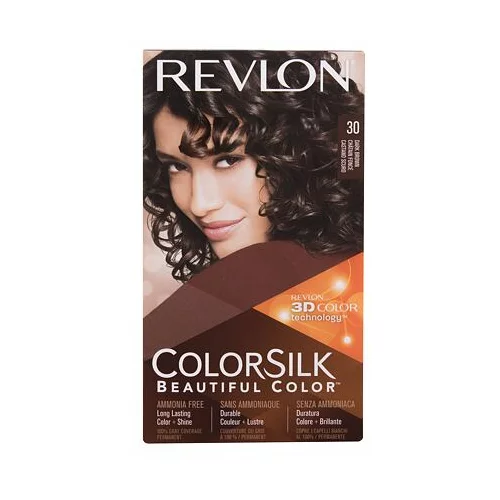 Revlon Colorsilk Beautiful Color barva za lase za barvane lase za vse vrste las 59,1 ml odtenek 30 Dark Brown poškodovana škatla