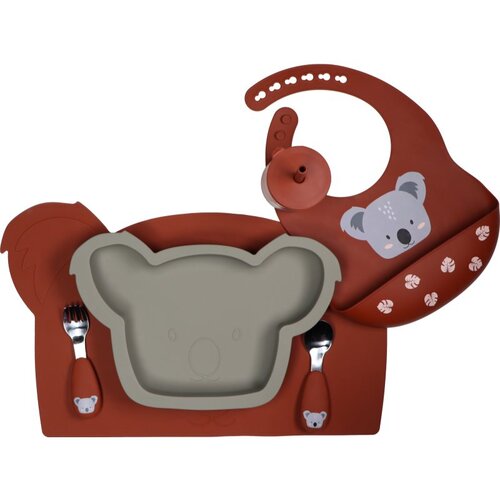 Tryco Silicone Plate Koala krožnik Olive Gray 1 kos Slike