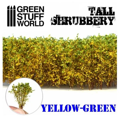 Green Stuff World tall shrubbery - yellow/green Slike