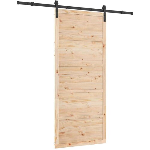  Klizna vrata Prirodna 90 x 208 cm Masivna borovina Cene