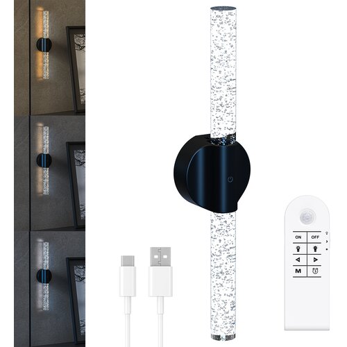 INF Zunanja vodoodporna LED stenska svetilka Črna lupina 2-Pack T078, (22108706) Cene