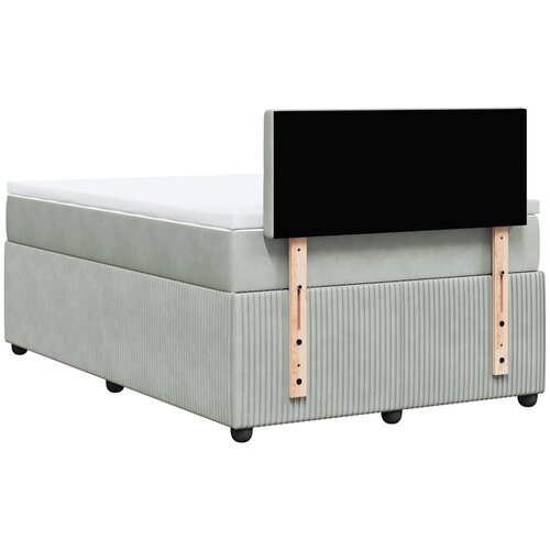 Box spring krevet s madracem svjetlosivi 120x200 cm bar&amp;scaron;unasti Slike