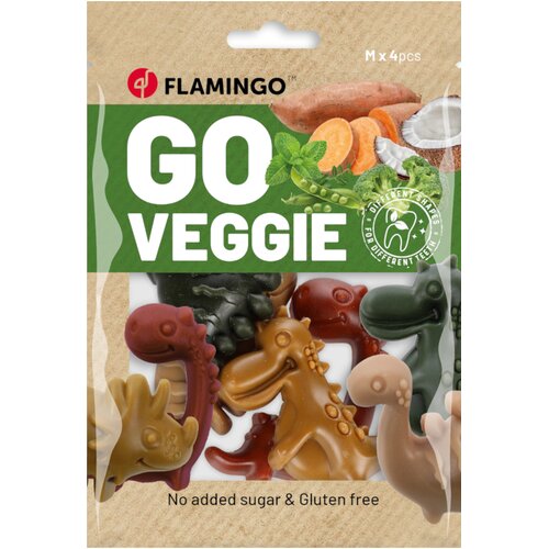  Flamingo Go Veggie Dinosaur Mix - 120 g (4 komada) Slike