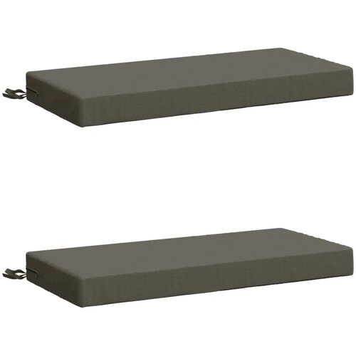  Jastučići za klupe - 2 dijela SOEST 2 kom. 100% poliester Siva - Siva 80 x 40 x 8 cm Melange Cijene
