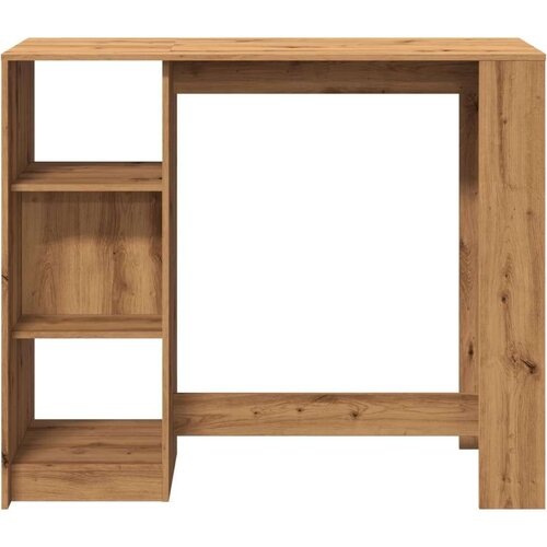 VidaXL Barski stol s policom boja hrasta 124x46x103,5 cm drveni Slike