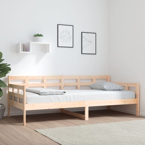 VidaXL Dnevni ležaj od masivne borovine 90 x 200 cm Slike
