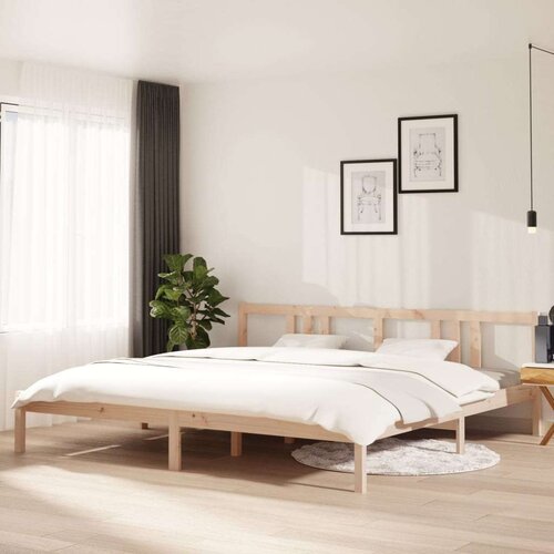  Posteljni okvir iz trdnega lesa 200x200 cm, (20644725) Slike