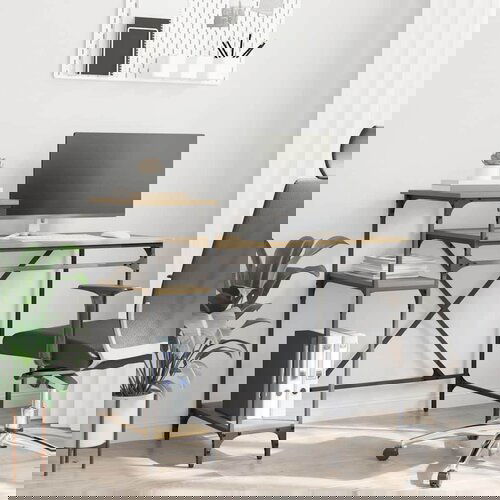 vidaXL Miza Umetni hrast 105 x 50 x 90 cm Konstruiran les Cene