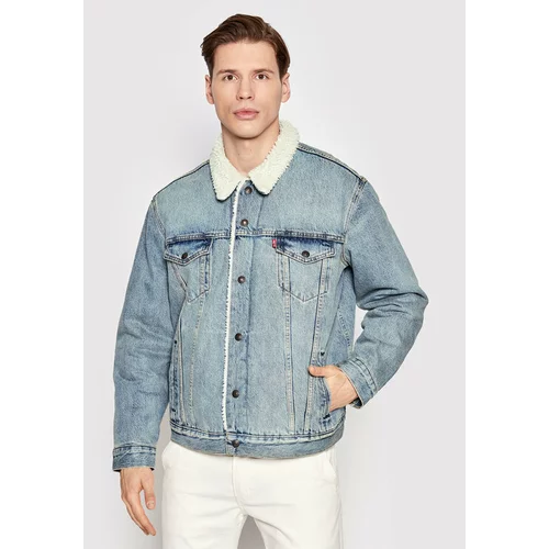 Levi's Jeans jakna Type 3 Sherpa 16365-0070 Modra Regular Fit
