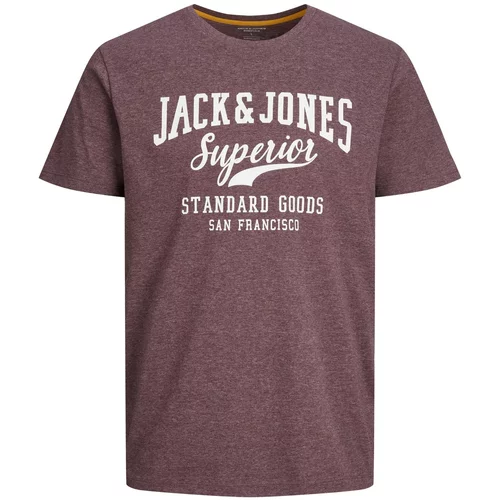 Jack & Jones Majica ljubičasta melange / bijela