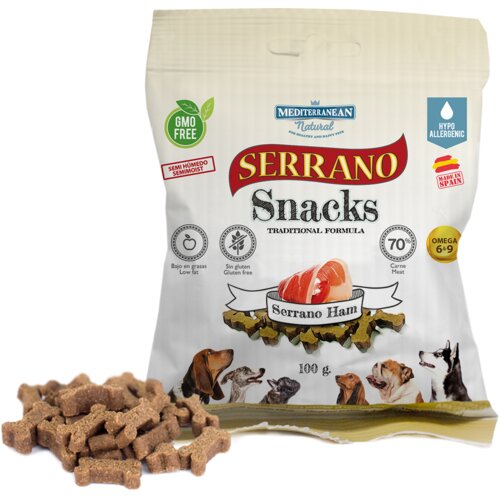 Mediterranean Natural Mediterranean Natural Pribolj&scaron;ek Serrano Gluten-free &scaron;unka 100 g Cene