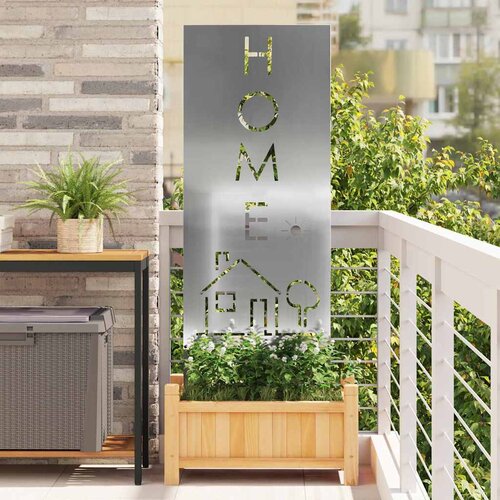 vidaXL Dekorativna ploča za vrt Srebrna 50 x 140 cm Cijene