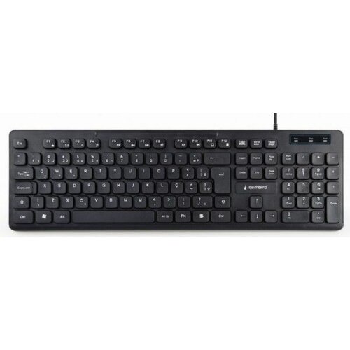 Gembird KB MCH 04 Multimedijalna tastatura, chocolate, USB, US layout, Slim black Slike
