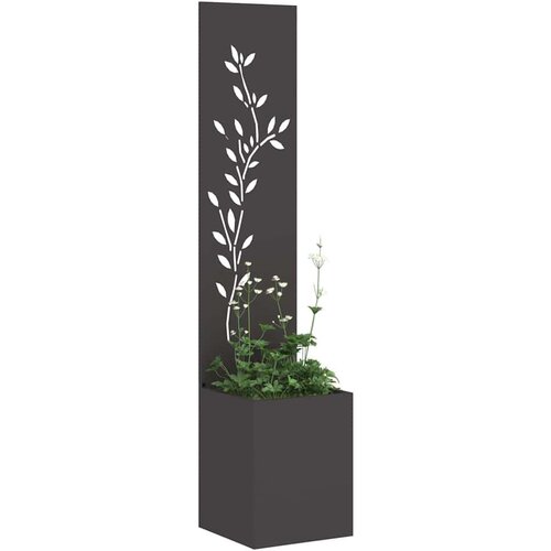 VidaXL Privatnost u vrtu Crna 32 x 140 cm Hladno valjana čelična Slike