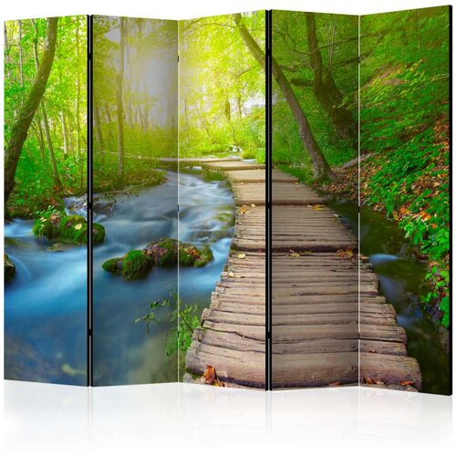  Paravan u 5 dijelova - Green forest II [Room Dividers] 225x172 Slike
