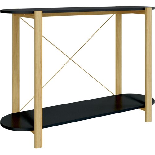 Maison Chic konzolna miza - miza ob steni Črna 110x38x75 cm inženirski les, (21786662) Cene