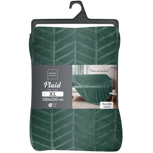 Douceur d int&amp;eacute;rieur Zeleni prekrivač od mikroflanela 180x220 cm Arya &amp;ndash; Slike