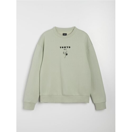 Sinsay Crewneck dukserica s printom comfort Cijene