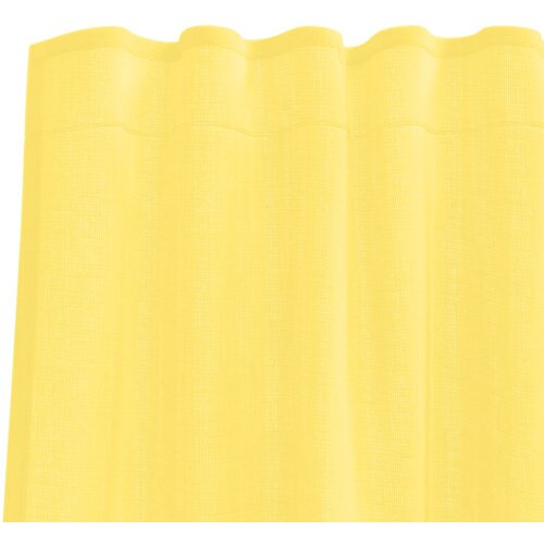Voile zavjese s džepovima za &amp;scaron;ipke 2 kom žute Žuta 140 x 260 cm Slike