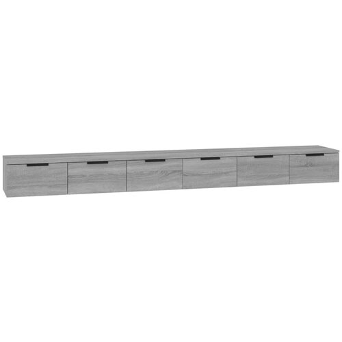 Maison Chic Stenska omarica - Zidna omarica 2 kosa siva sonoma 102x30x20 cm inženirski les iu748, (22063001) Slike