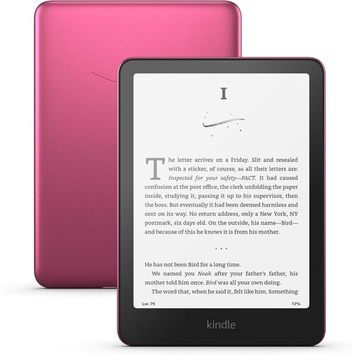 KINDLE Paperwhite Signature 7” 300ppi, 32GB, USB-C, Wi-Fi, BT, Rosbery, 2024, Roze Cene