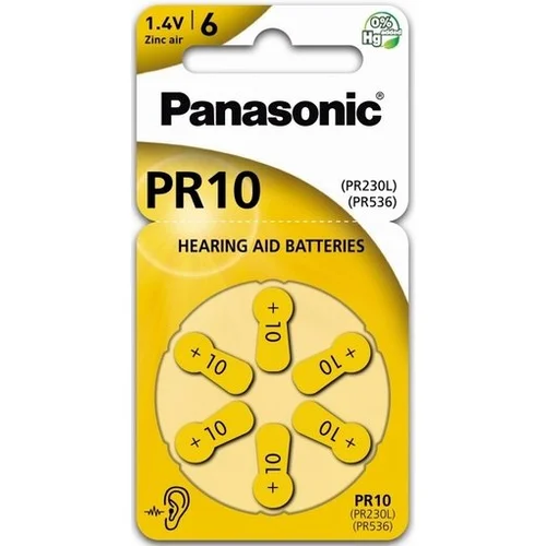 Panasonic PR 10 Zinc Air 6 pcs. Hearing Aid Cells - baterije za slušni aparat