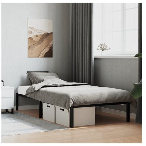 vidaXL Metalni okvir za krevet crni 107x203 cm Cene
