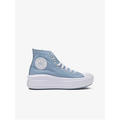 Converse Light Blue Women's Ankle Sneakers on the Chuck Platform - Women