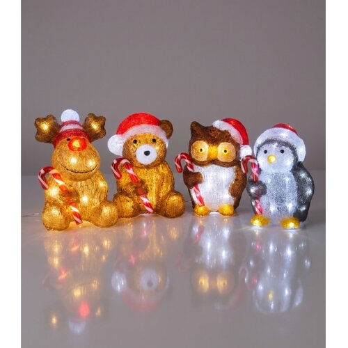  LED spolja&amp;scaron;nja božićna dekoracija 32xLED/3xAA 24 cm IP44 sova Slike